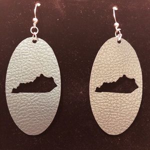 Faux leather Kentucky earrings